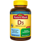 Nature Made Vitamin D3 1000 IU front view bottle supplement