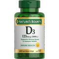 Nature's Bounty Vitamin D3 5000 IU softgels bottle front view