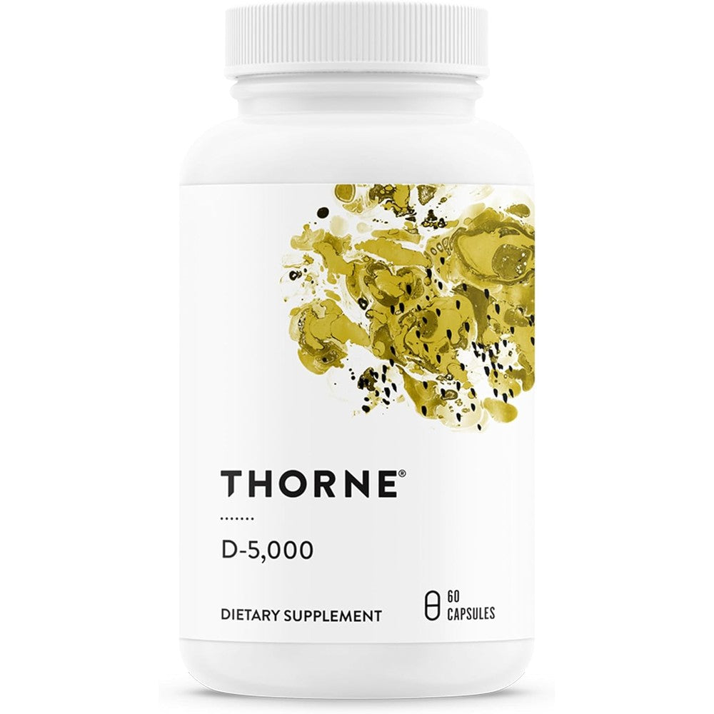 Thorne Vitamin D3 5000 IU front view packaging bottle