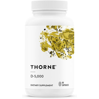 Thorne Vitamin D3 5000 IU dietary supplement bottle front view