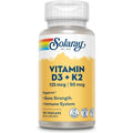 Solaray Vitamin D3 And K2 5000 IU front view bottle packaging