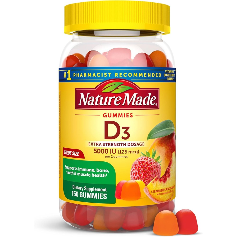 Nature Made extra strength vitamin d3 gummies front view