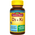 Nature Made vitamin D3 and k2 front view bottle packaging