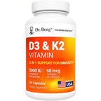 Dr. Berg Vitamin D3 and K2 supplement bottle front view