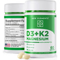 New Elements Vitamin D3 K2 Magnesium softgels bottle front view supplement