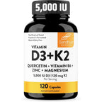 Sandhu's Vitamin D3 K2 Magnesium Capsules front bottle view