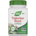 Nature's Way Valerian Root 100 capsules front bottle view for natural sleep support supplement