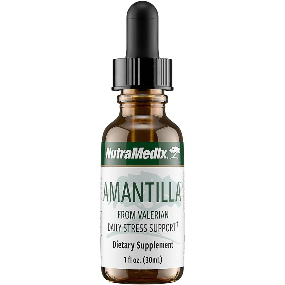 NutraMedix Amantilla Tincture front view bottle for stress support