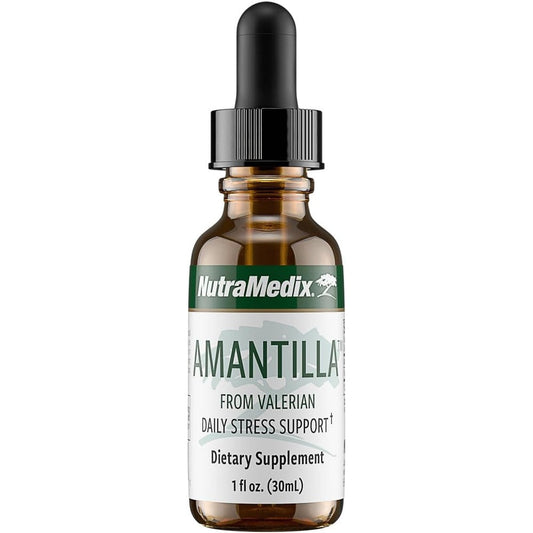 NutraMedix Amantilla Tincture front view bottle for stress support