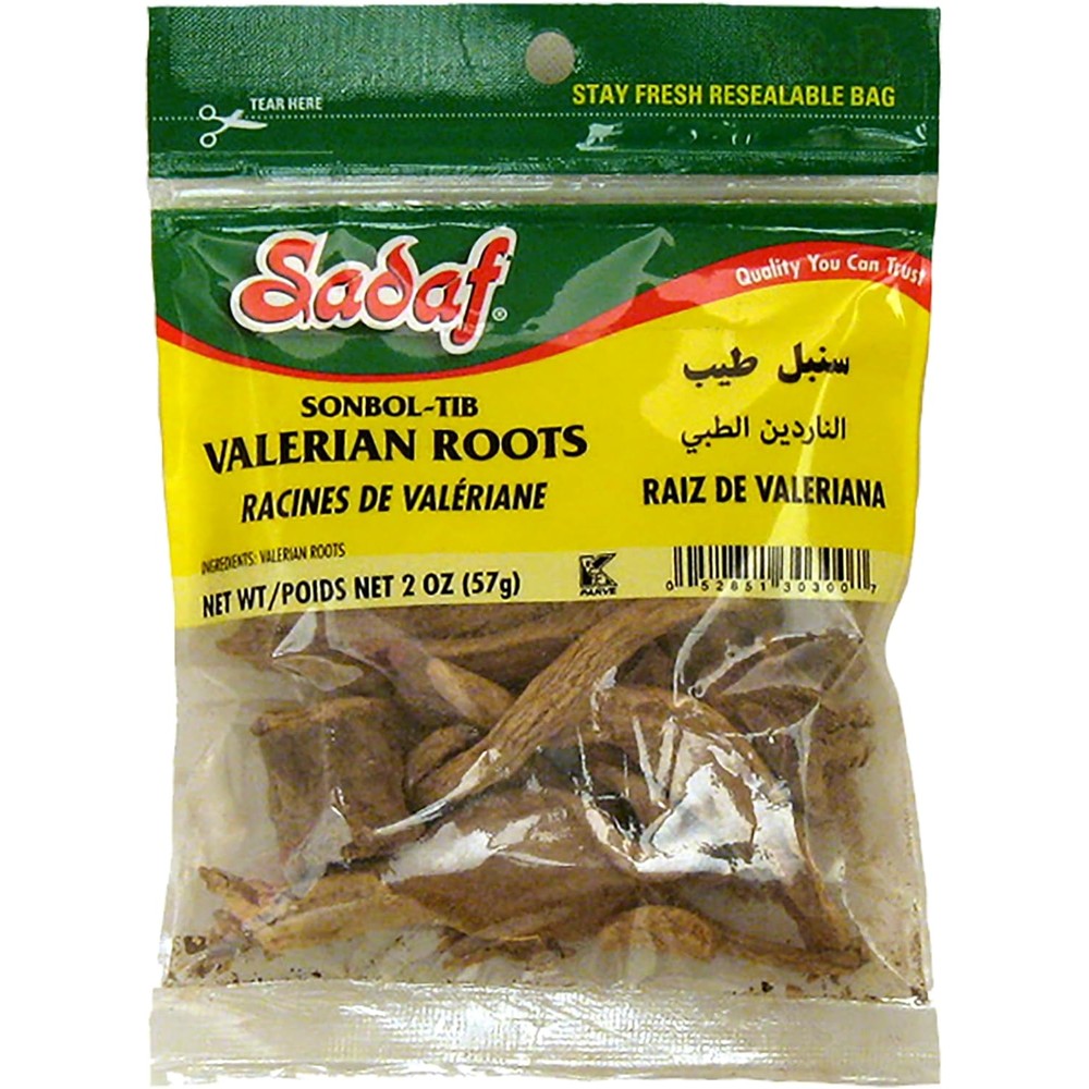 Sadaf Valerian Root loose herbal tea resealable packaging front view