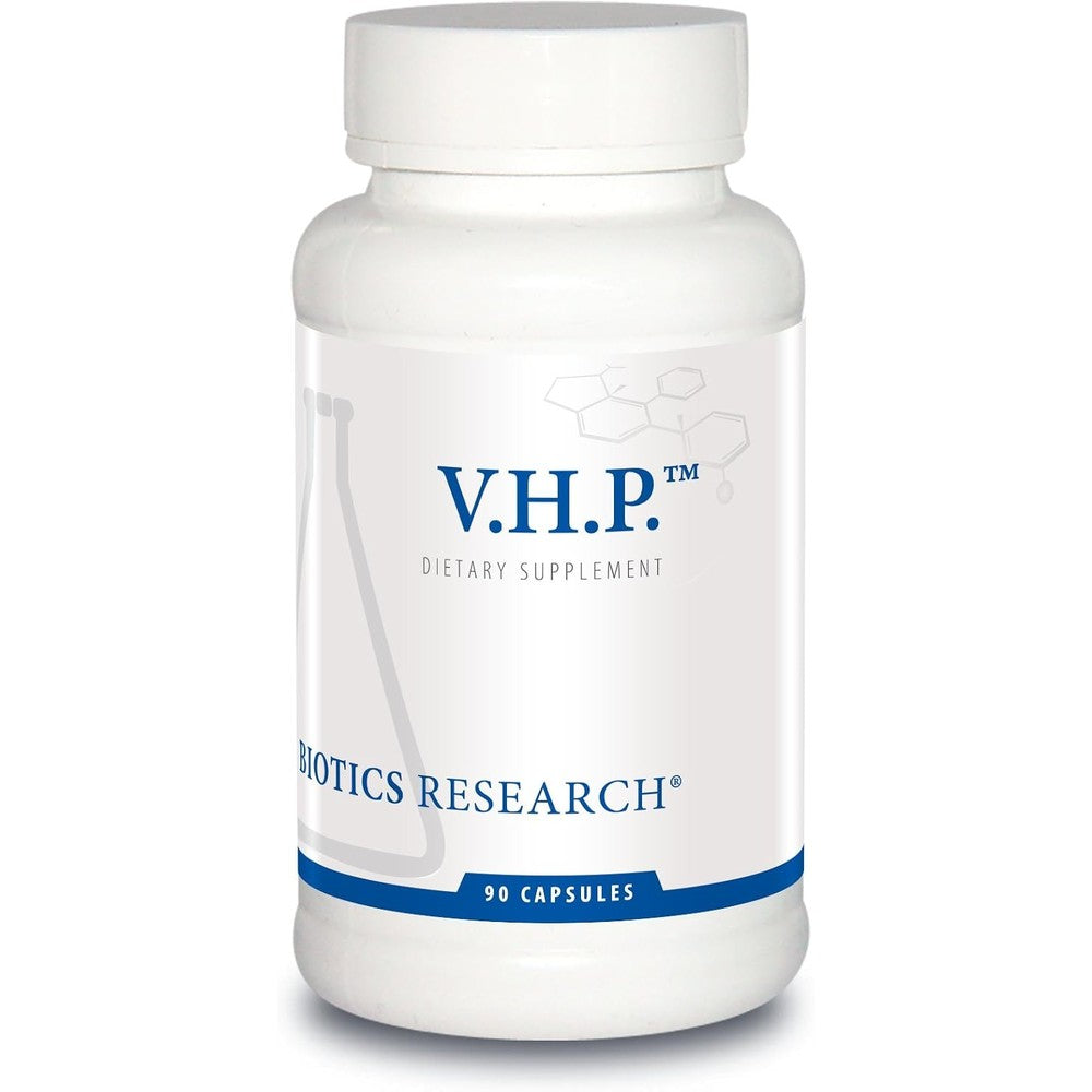 Biotics Research VHP Valerian Hops and Passionflower 90 capsules bottle front view
