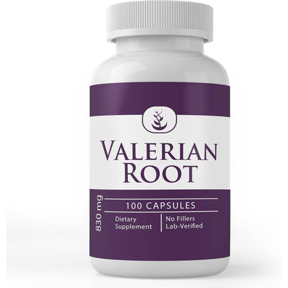 Pure Original Ingredients Valerian Root 100 Capsules front bottle view showcasing natural sleep support supplement labels.