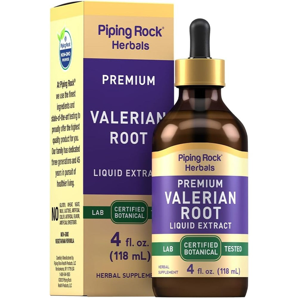 Piping Rock Valerian Root Extract Liquid Drops front view bottle