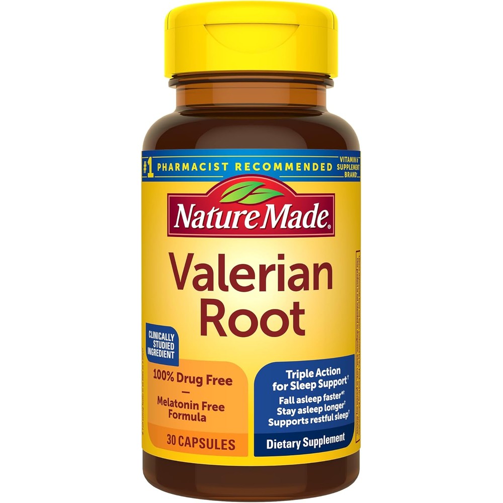 Nature Made Valerian Root 30 Capsules front view bottle