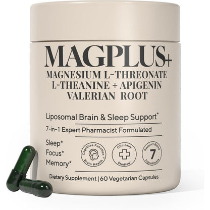 Plus Ultra Magplus Magnesium L Threonate bottle front view showcasing the premium sleep and brain supplement label.