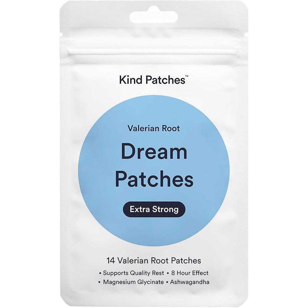 Kind Patches Dream Patches Valerian Root Extra Strong box front view lifestyle packaging
