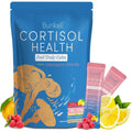 Bunkell Cortisol Powdered Drink Mix front view of the packaging showcasing raspberry lemonade flavor details.