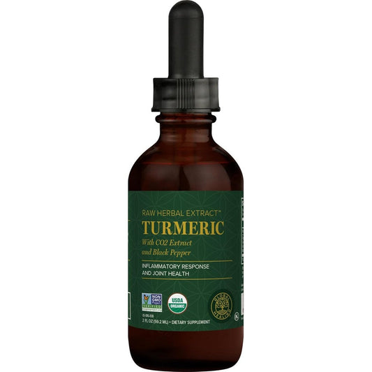 Global Healing Organic Liquid Turmeric Curcumin 2 fluid ounce bottle front view for premium joint mobility support.
