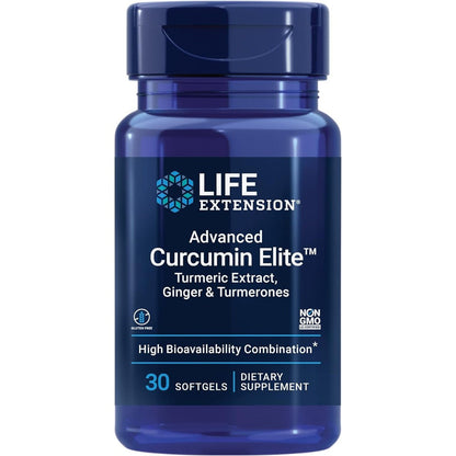 Life Extension Advanced Curcumin Elite Turmeric Extract bottle front view joint support supplement