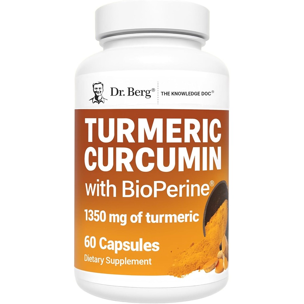 Dr. Berg Nutritionals Turmeric Curcumin joint supplement front view bottle