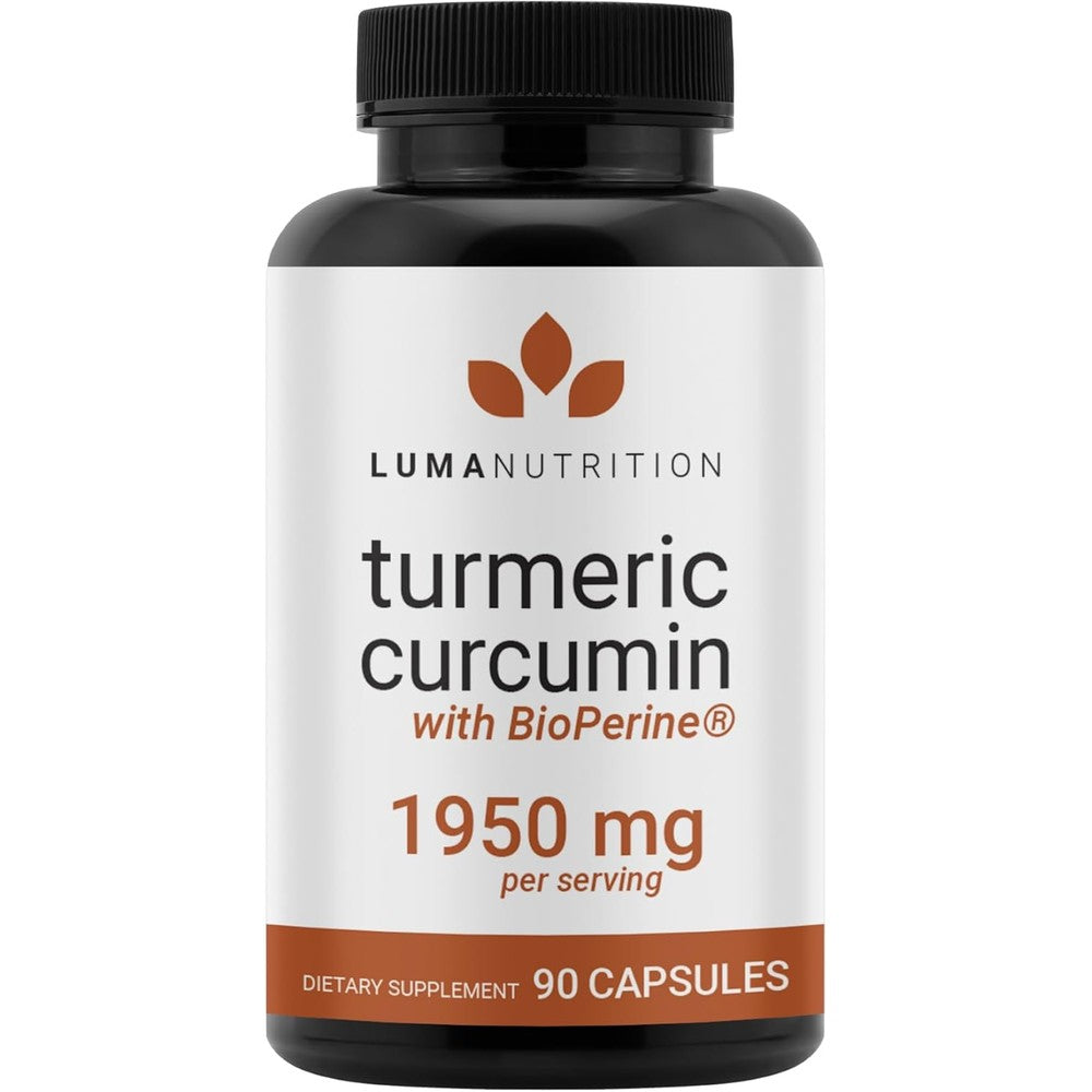 Luma Nutrition Turmeric Curcumin 1950mg supplement bottle front view
