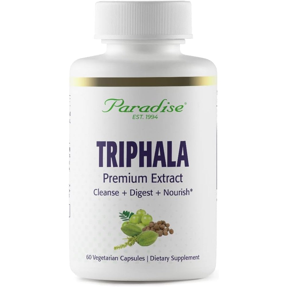 Paradise Herbs Organic Triphala Extract digestive support supplement bottle front view