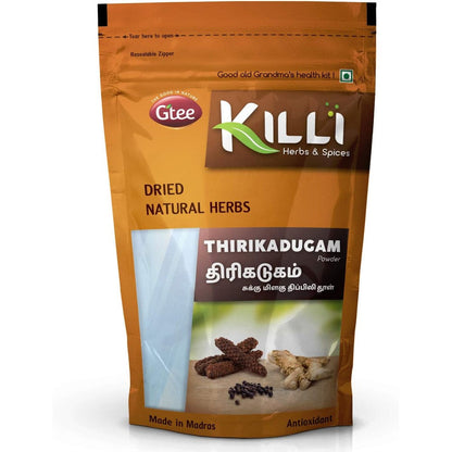 Killi Thirikadugam Trikatu Powder Front Pouch View