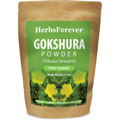 HerbsForever Gokshura Tribulus Terrestris powder front view
