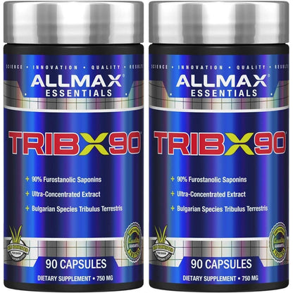 Allmax TribX90 Bulgarian Tribulus 180 capsules front view
