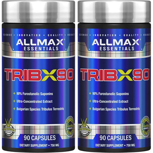 Allmax TribX90 Bulgarian Tribulus 180 capsules front view