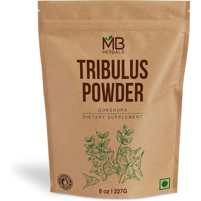 MB Herbals Tribulus Terrestris Powder 227g front view packaging