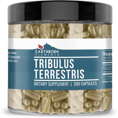 Earthborn Elements Tribulus Terrestris 200 Capsules front bottle view