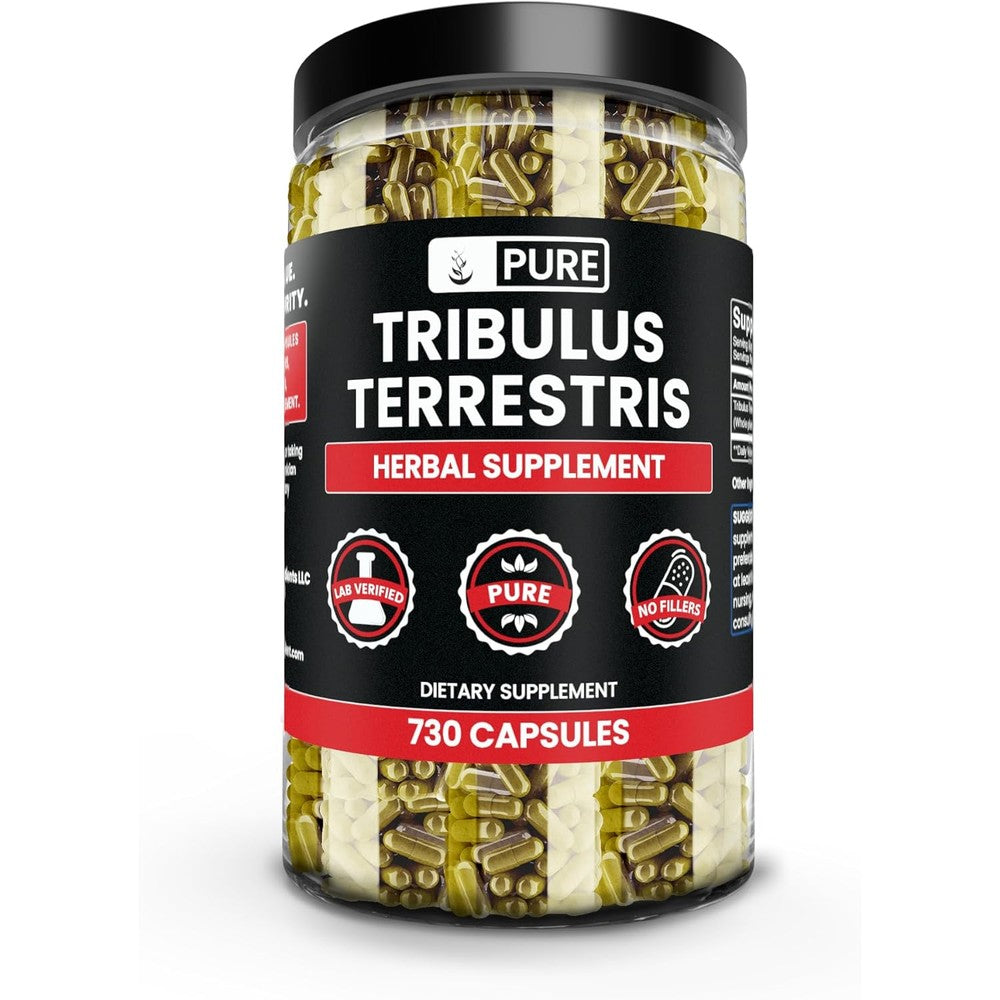 Pure Original Ingredients Tribulus Terrestris 730 capsules bottle front view
