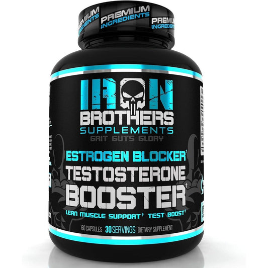 Iron Brothers Estrogen Balance and Testosterone Support supplement bottle front view
