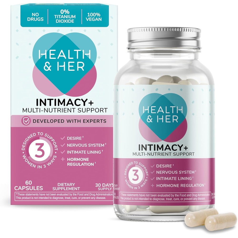 Health and Her Intimacy Multi Nutrient Support front view supplement bottle