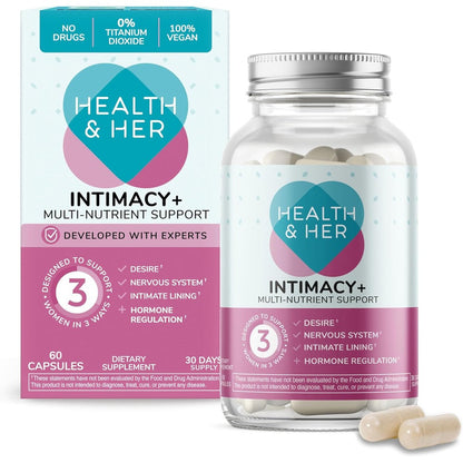 Health and Her Intimacy Multi Nutrient Support front view supplement bottle