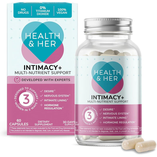 Health and Her Intimacy Multi Nutrient Support front view supplement bottle