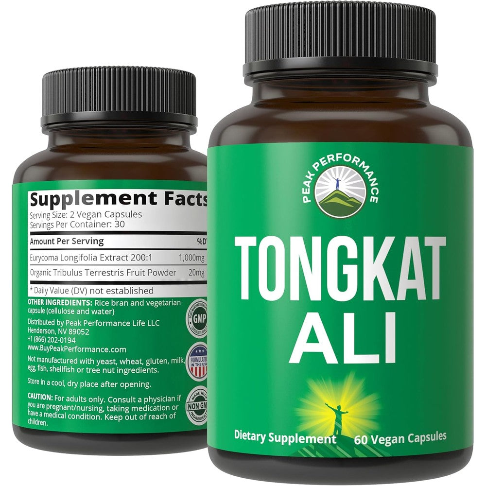 Peak Performance Tongkat Ali 200:1 Extract bottle front view