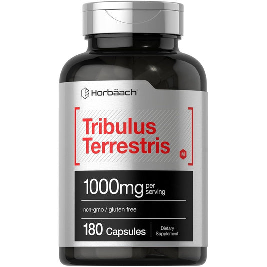 Horbaach Tribulus Terrestris 1000mg 180 Capsules front view