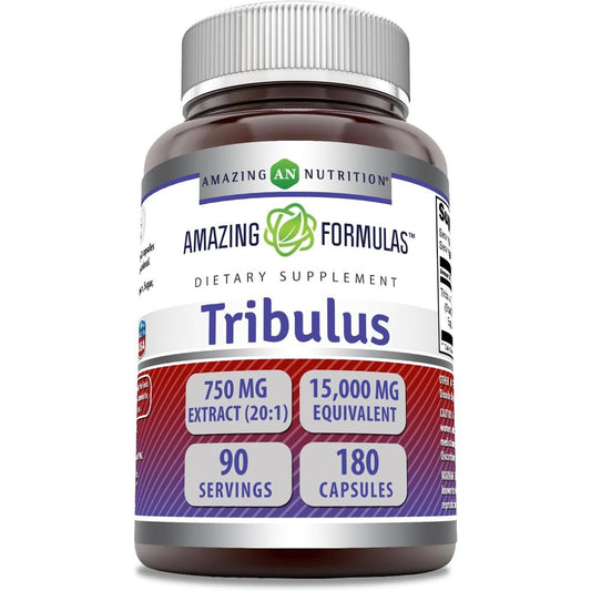 Amazing Nutrition Tribulus Terrestris 750mg 180 capsules front view