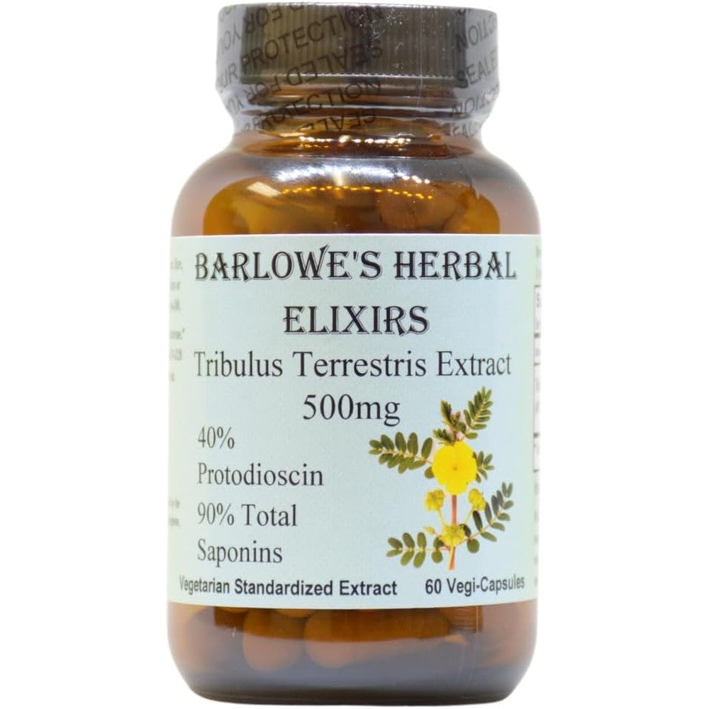 Barlowe's Herbal Elixirs Tribulus Terrestris 60 capsules front view