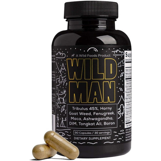 Wild Foods Herbal Stack for Man 60 capsules front view