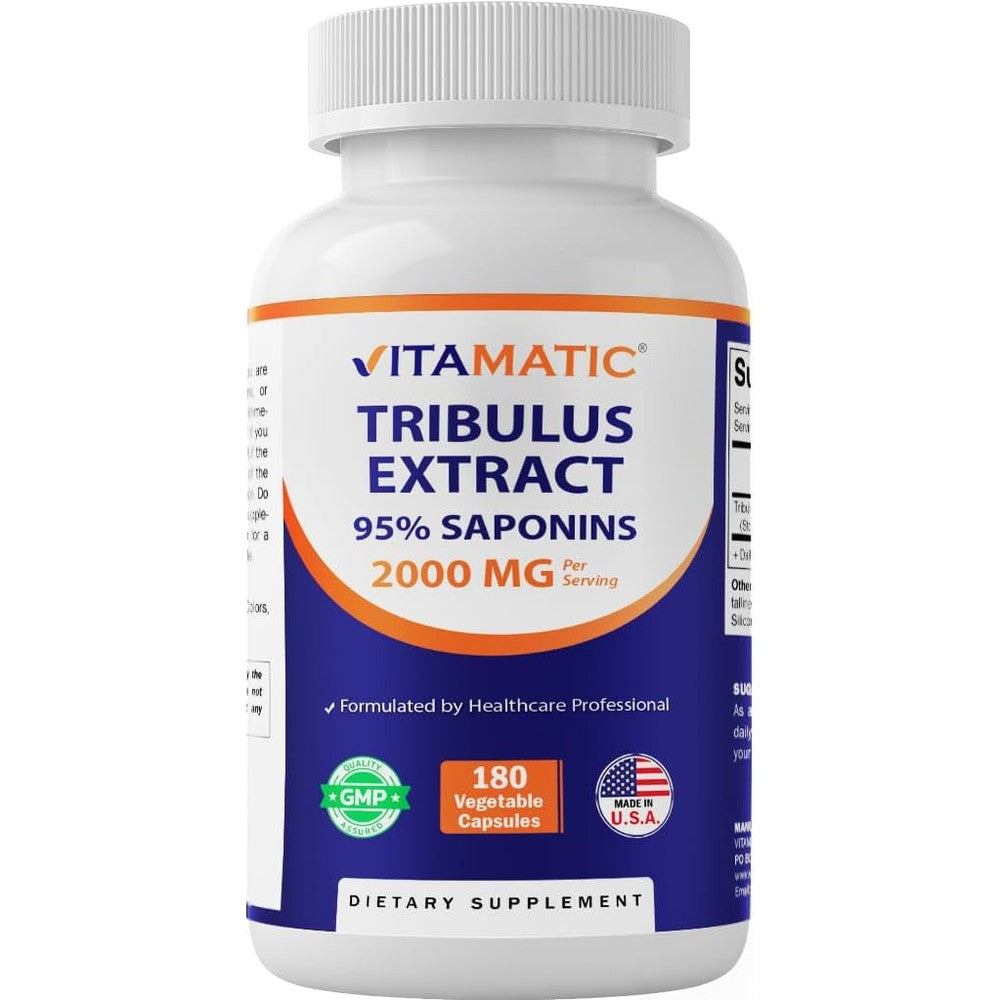 Vitamatic Tribulus Terrestris 2000mg supplement bottle front view