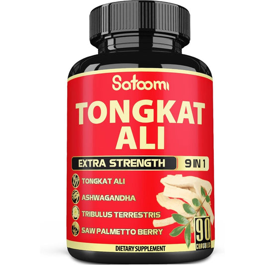 Satoomi 9-in-1 Tongkat Ali Root Extract bottle front view