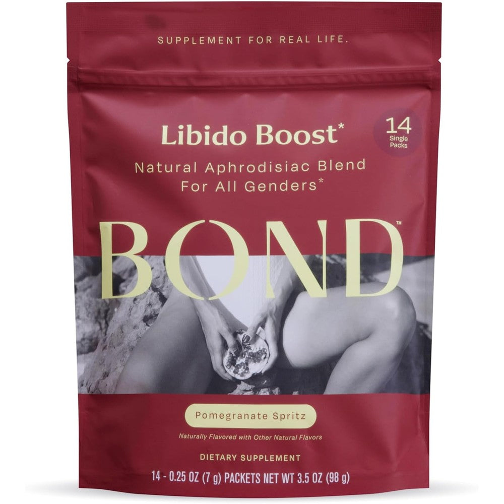 Bond Libido Booster Pomegranate Drink Mix 14 Pack front view