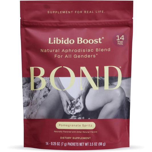 Bond Libido Booster Pomegranate Drink Mix 14 Pack front view