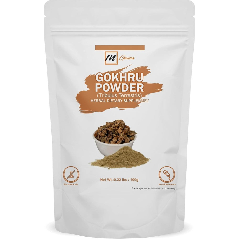 MGanna Gokhru Tribulus Terrestris Powder 100 Grams front packaging