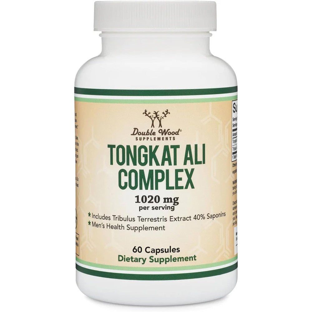 Double Wood Tongkat Ali and Tribulus Terrestris front bottle view