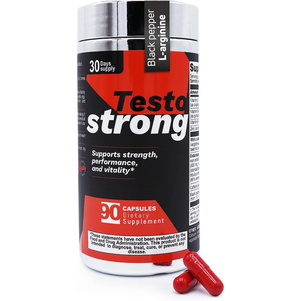 Nutra Nutrition Testostrong Nitric Oxide and Energy Support front view