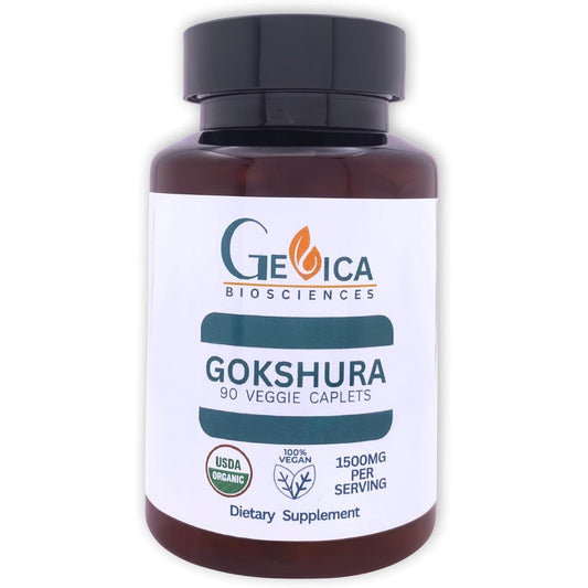 GeVica Biosciences Gokshura 1500mg Organic Supplement Front View